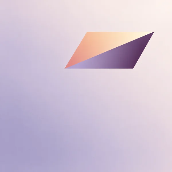 A large, horizontally elongated parallelogram sits above and right of centre on a pale gradient background.