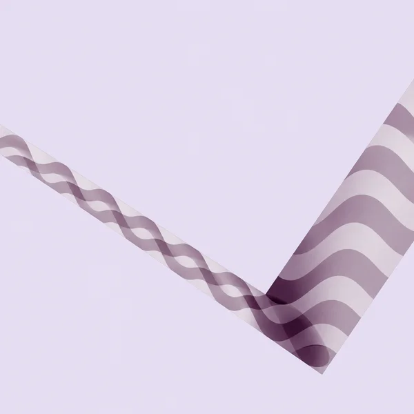 A pair of translucent plum-and-white strips meet in an angular V shape over a pale lavender background, with sinusoidal bands creating darker overlaps and…