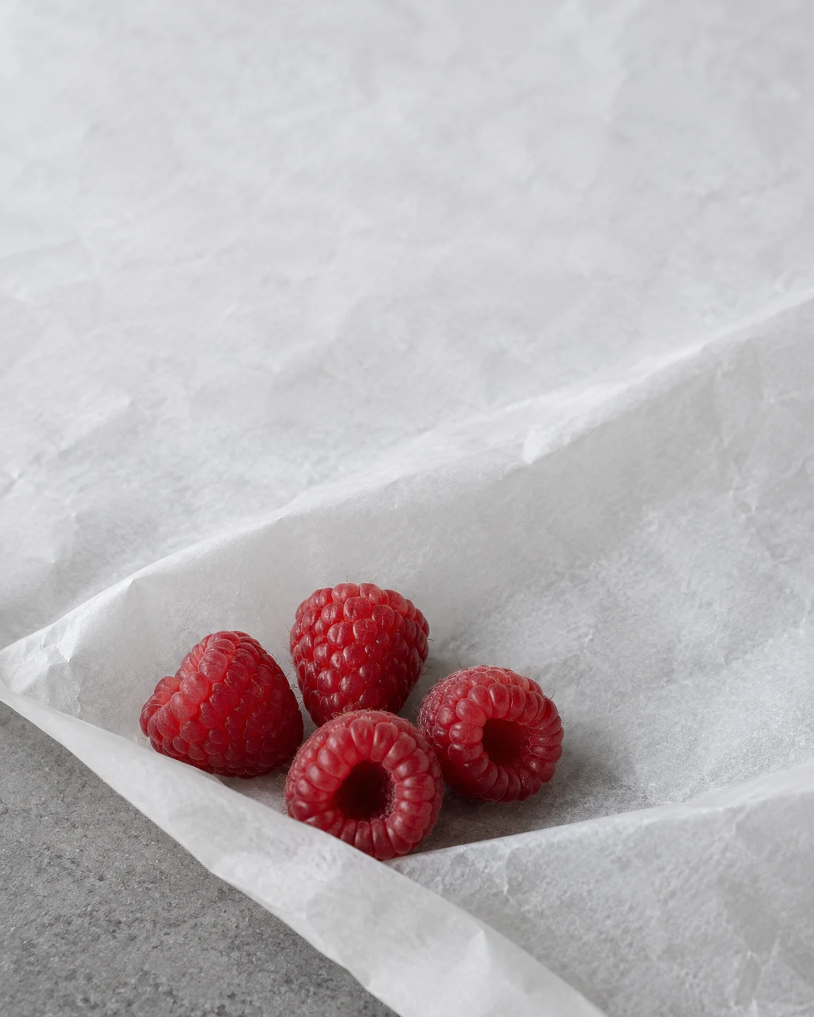 Raspberries in a Paper Fold