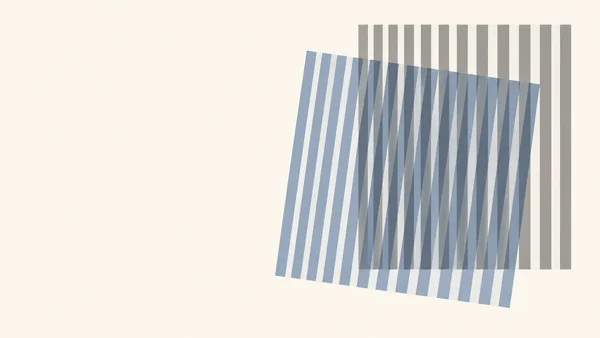 Two translucent striped rectangular fields overlap on a warm ivory background.