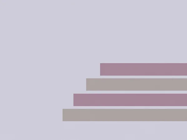 A pale lavender-grey background with four broad horizontal stripes in alternating dusty mauve and warm grey, grouped in the lower-right and extending beyond…