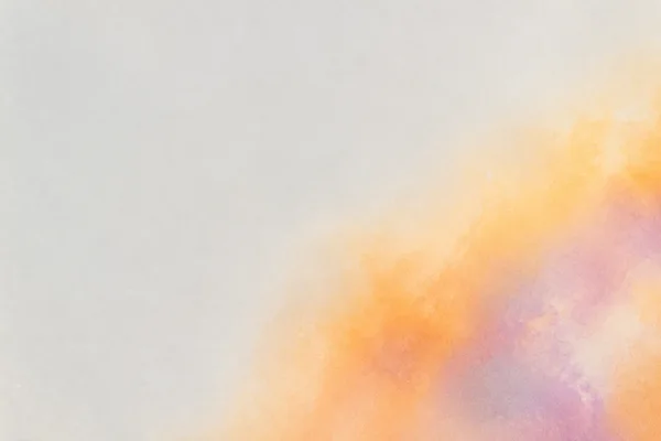 A soft amber and apricot light leak spreads in from the lower-right across a pale pearl-grey field, with a visible lavender stain within the bloom and subtle…