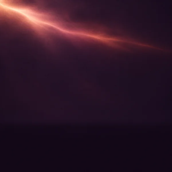 A warm peach and copper-pink light flare sweeps diagonally from the top-left across a spacious dark plum square, fading toward the upper-right above an…