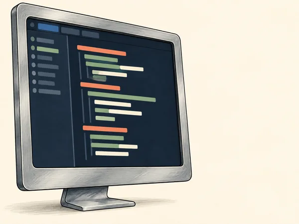 A large, nearly square desktop monitor with a brushed silver bezel and compact stand sits on a warm ivory background.