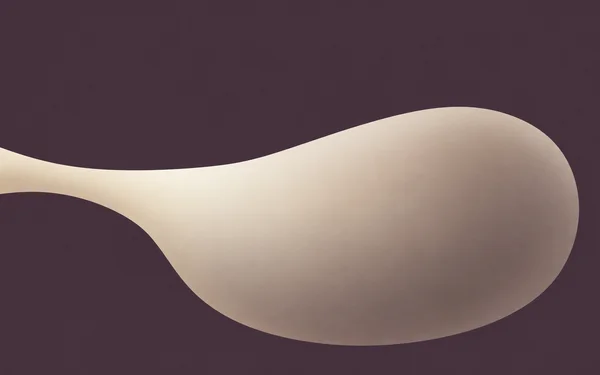 A broad, flattened ivory-to-taupe organic shape extends from the left across a deep plum background, with generous open space above.