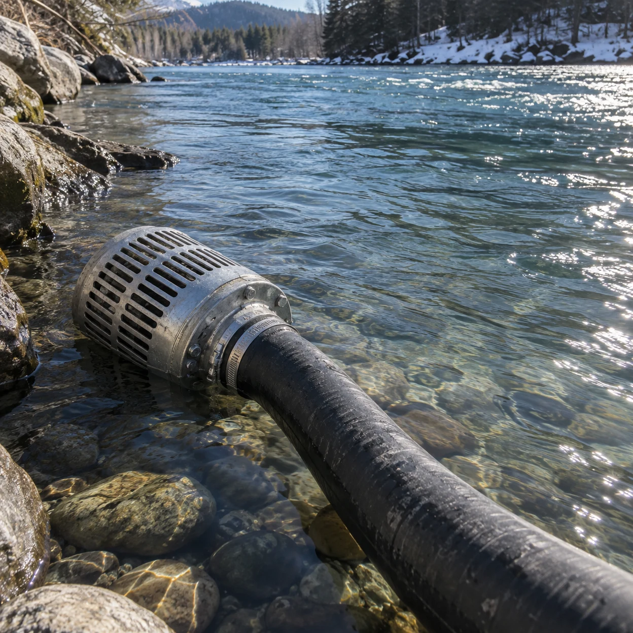 River Intake, Winter Light