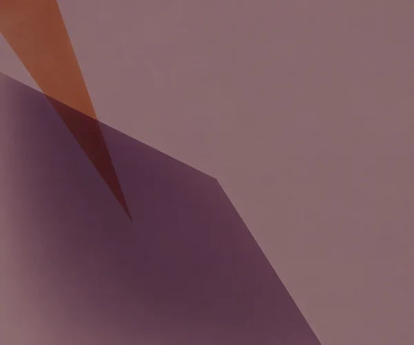 A large translucent plum angular shape crosses the lower-left of a smoky mauve field, overlapped by a burnt-copper wedge that narrows to a point near the…